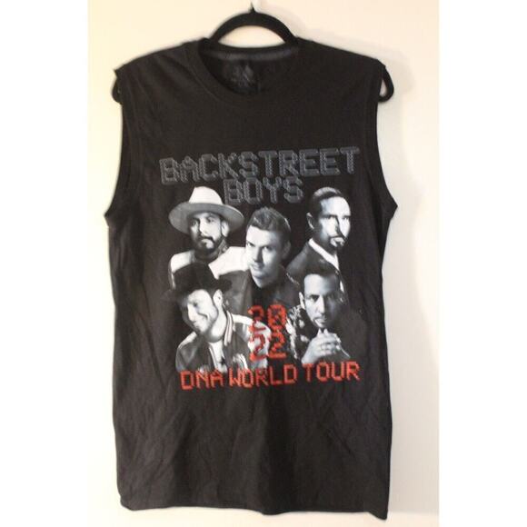 BACKSTREET BOYS DNA World Tour 2022 Size Large Black T-Shirt (B) - Picture 1 of 2